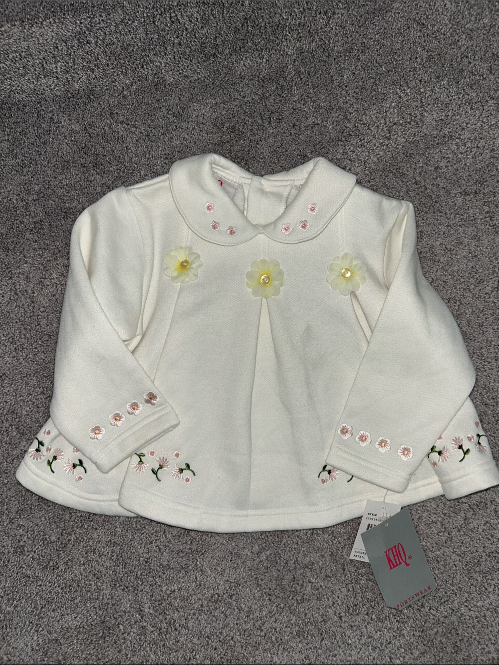 NWT Vintage Girls’ 3T Embroidered Flower Top